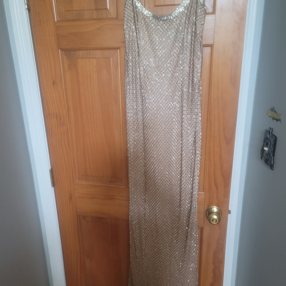 Mac Duggal Gold Embellished Dress